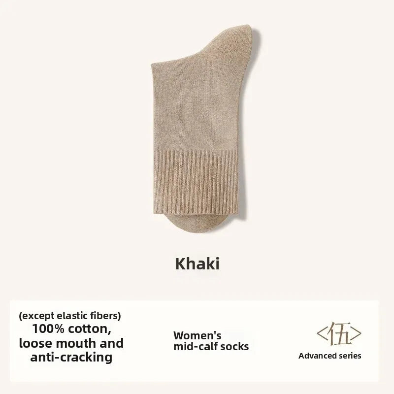 Crack-Resistant Pure Cotton Socks