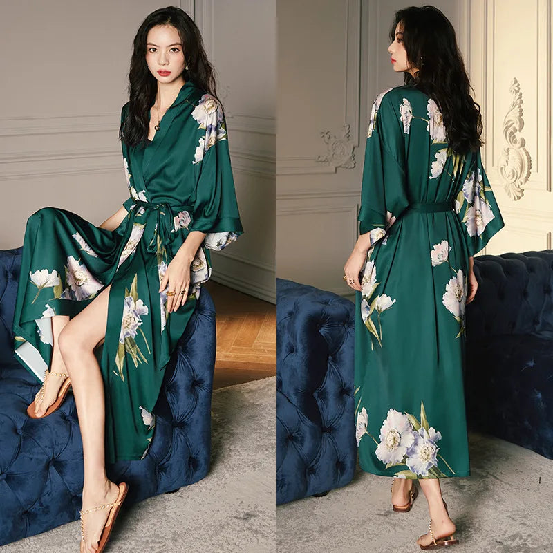 Art Print Kimono Gown ( Long )
