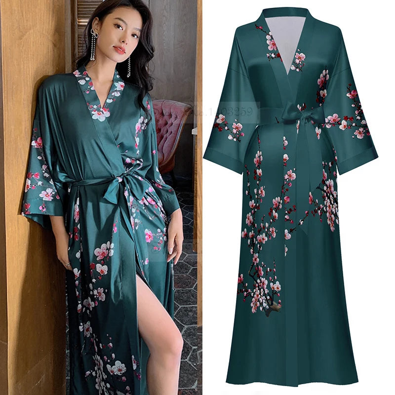 Art Print Kimono Gown ( Long )