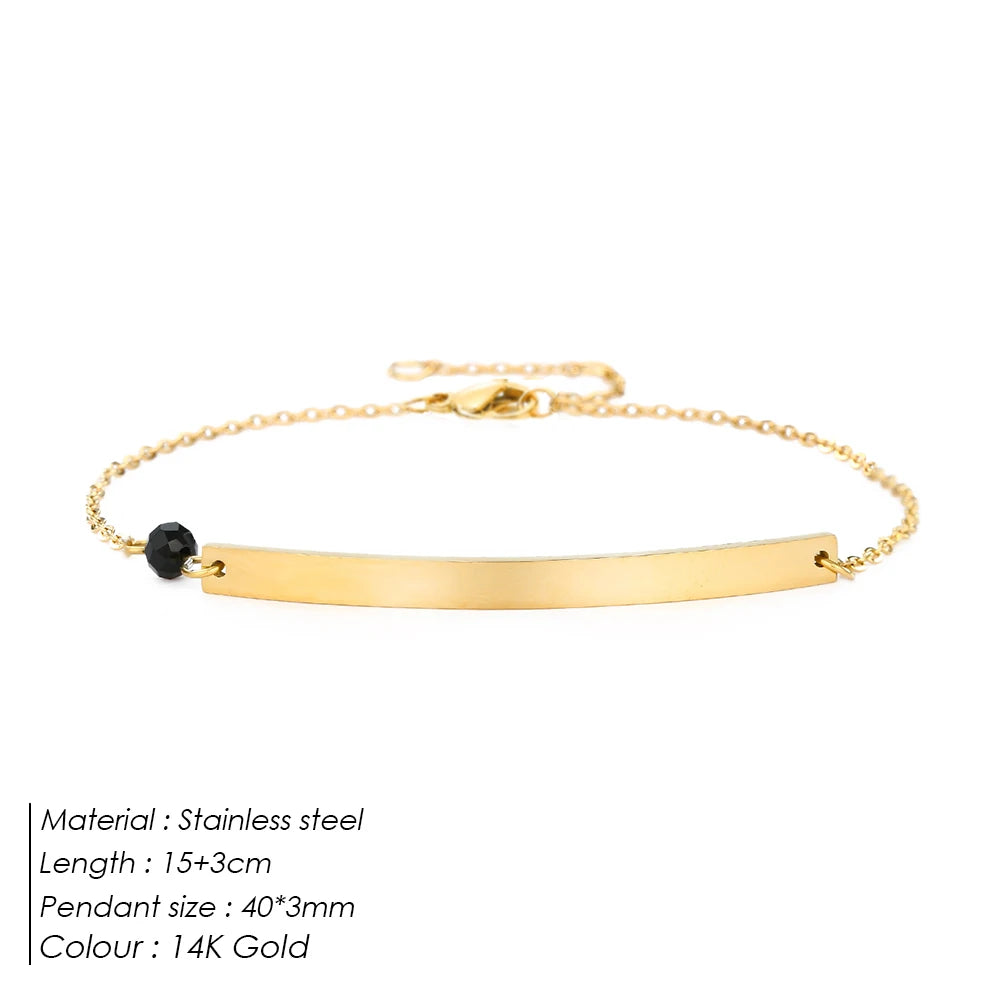 Sleek Curve Stainless Steel Bracelets for Women