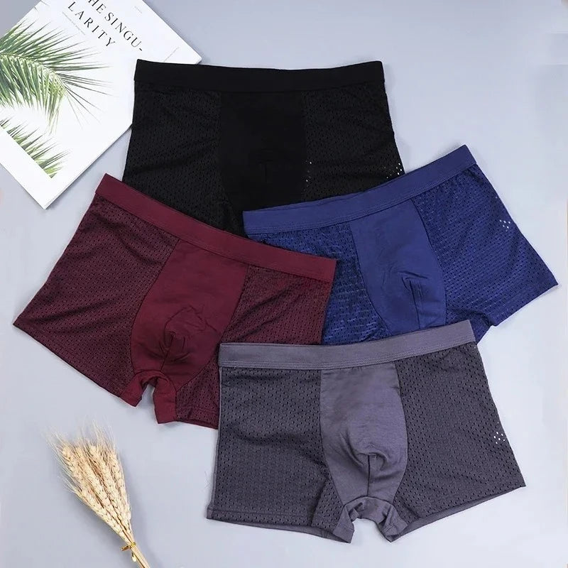 Men's Bamboo Boxer Briefs - Soft, Breathable Everyday Comfort ( Set of 4 )