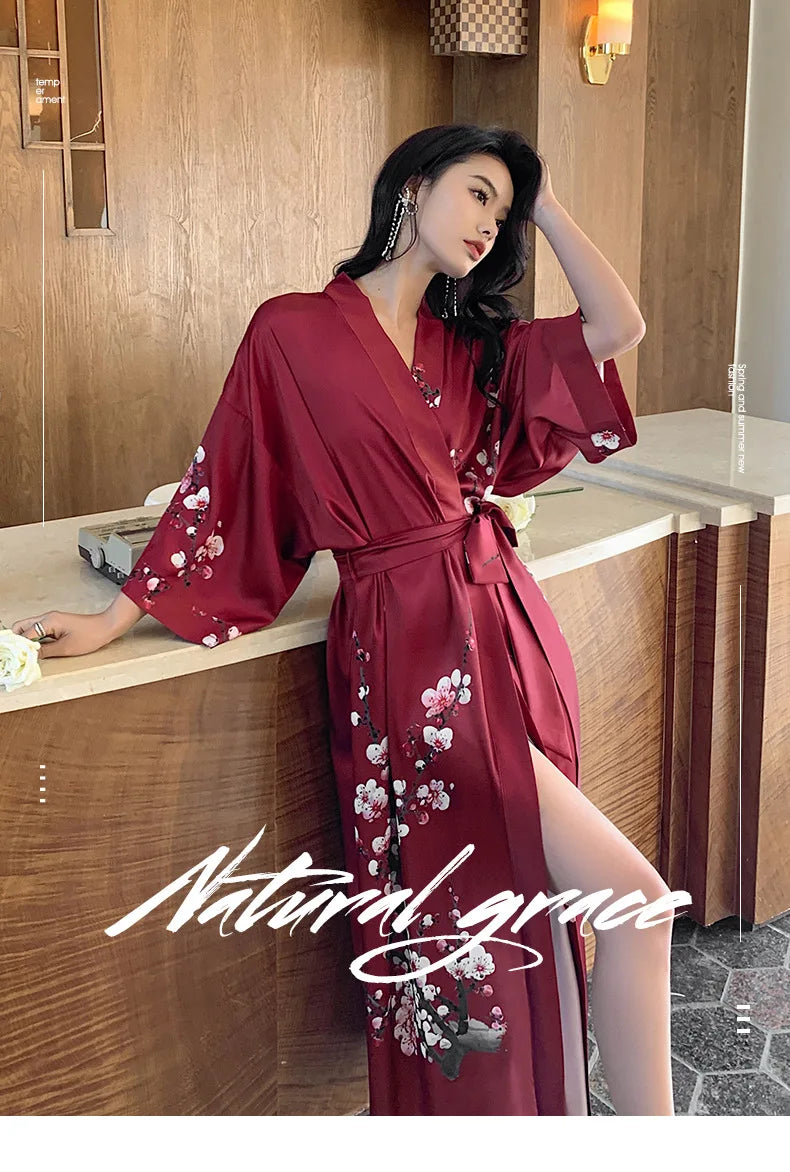 Art Print Kimono Gown ( Long )