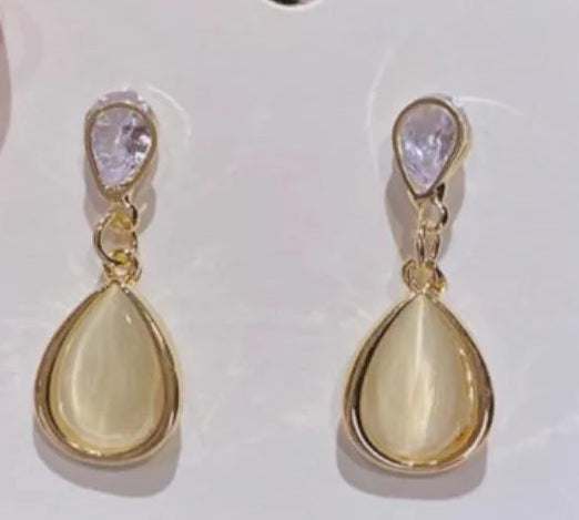 Ivory Drop Frame Earrings