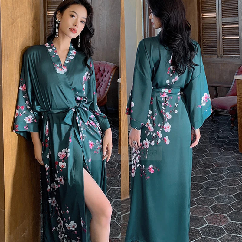 Art Print Kimono Gown ( Long )
