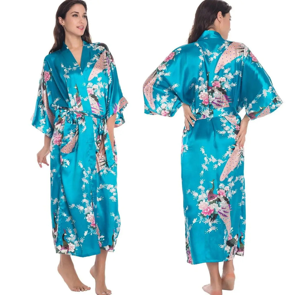 Art Print Kimono Gown ( Long )
