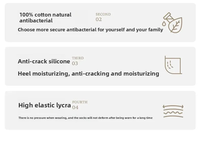 Crack-Resistant Pure Cotton Socks