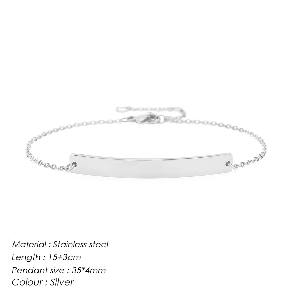Sleek Curve Stainless Steel Bracelets for Women