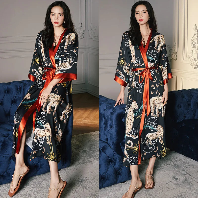 Art Print Kimono Gown ( Long )