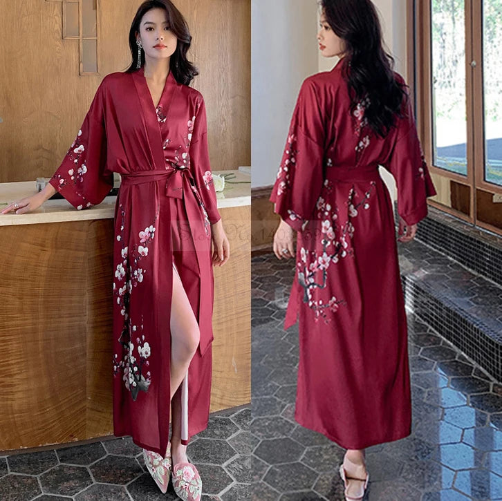 Art Print Kimono Gown ( Long )