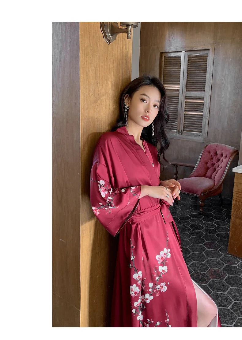 Art Print Kimono Gown ( Long )