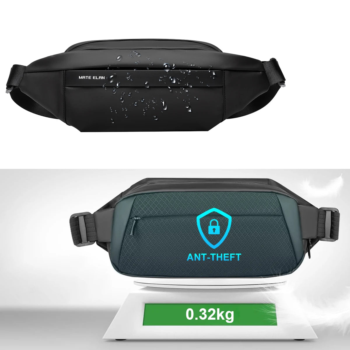 Premium Waterproof Crossbody Sling Bag with Magnetic Buckle