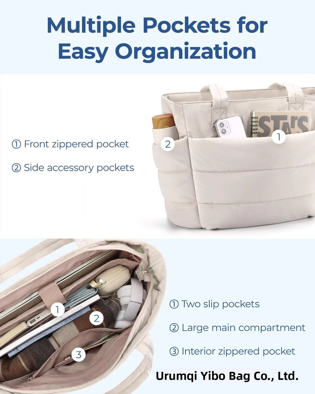 Soft Quilted Everyday Tote