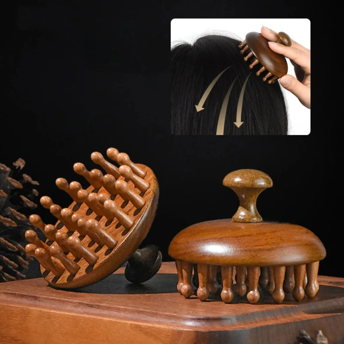 Sandalwood Scalp& Lymphatic Massage Comb
