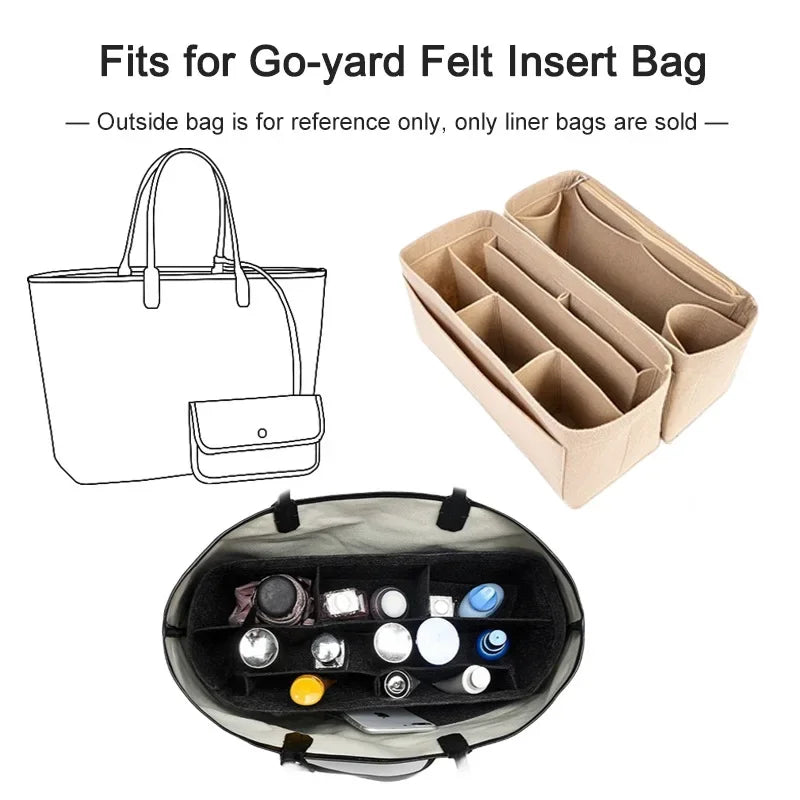 Felt Tote Bag Organiser Insert