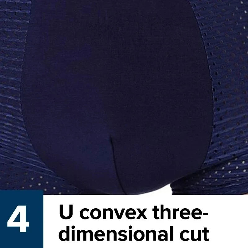 Men's Bamboo Boxer Briefs - Soft, Breathable Everyday Comfort ( Set of 4 )