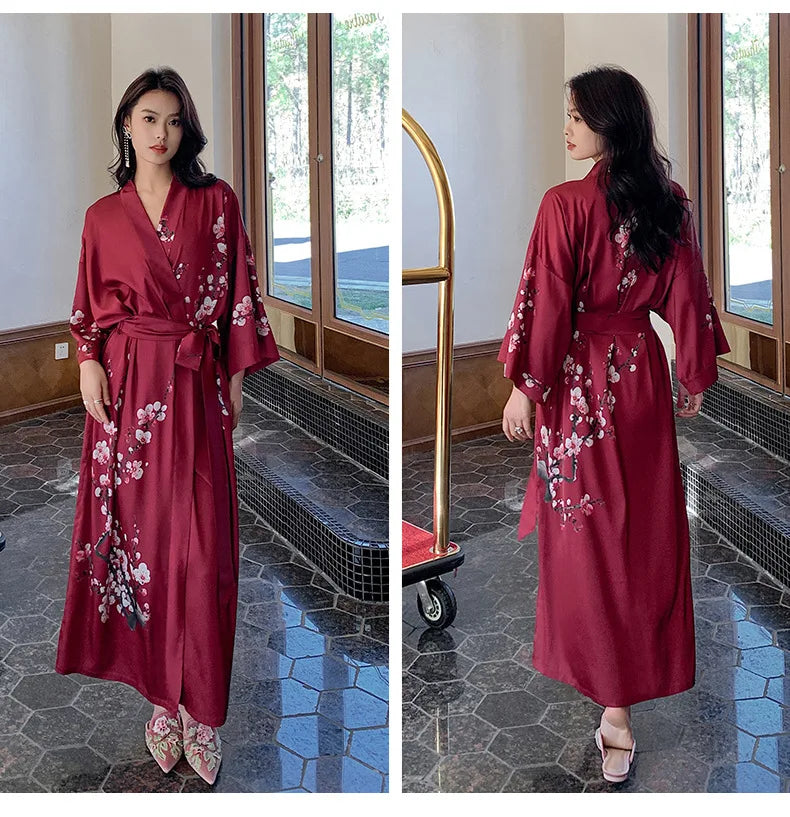 Art Print Kimono Gown ( Long )