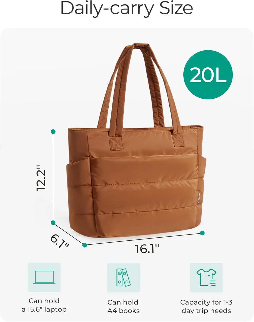 Soft Quilted Everyday Tote