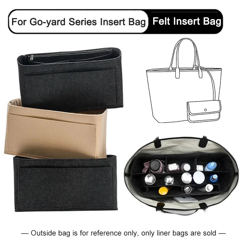 Felt Tote Bag Organiser Insert