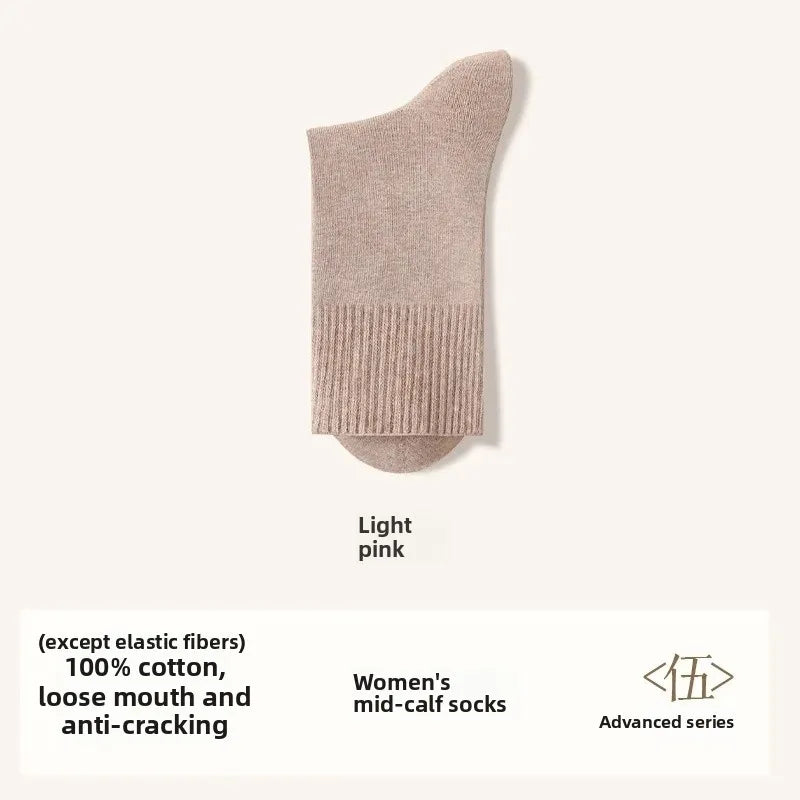 Crack-Resistant Pure Cotton Socks